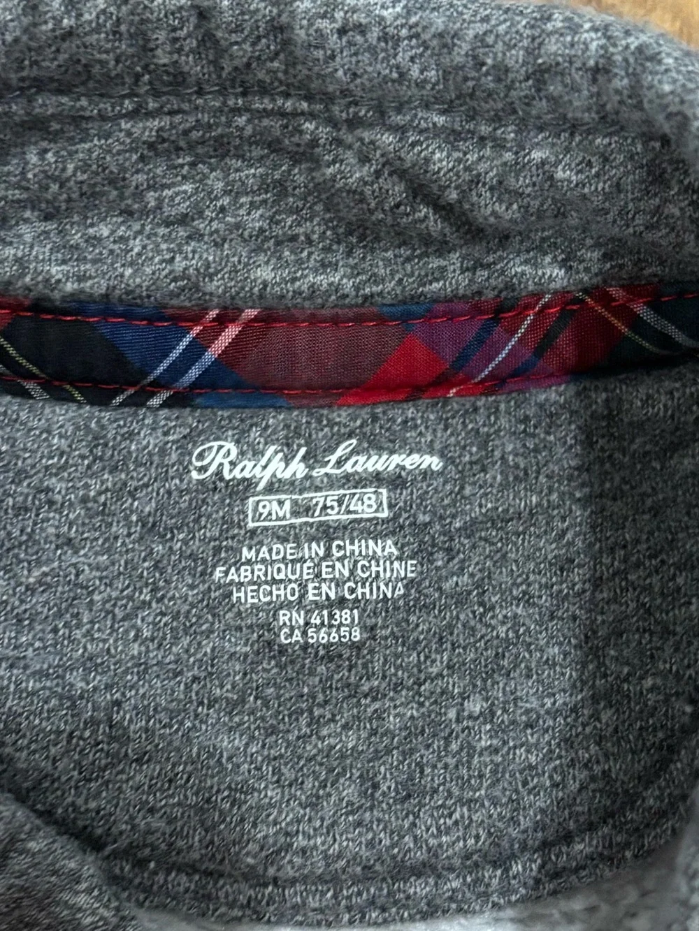 Ralph Lauren Polo Bear Cotton-Blend-Fleece Coverall